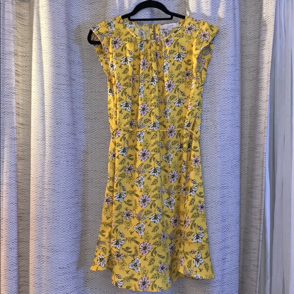 Garden tie waist flounce dress